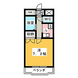 則武ワードビル 1Kの間取図画像