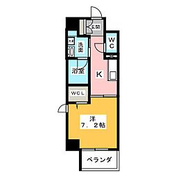 LEGRANDBLEU 1Kの間取図画像
