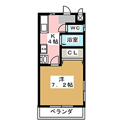ヴィブレルーチェ 1Kの間取図画像