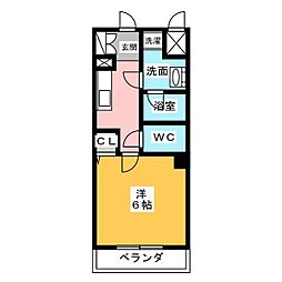 パークステージ名駅西 1Kの間取図画像