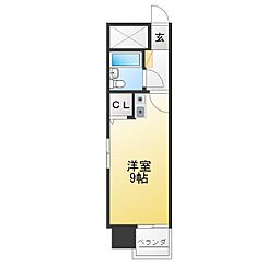 ライオンズマンション亀島 ワンルームの間取図画像