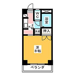 エトワールスワ 1Kの間取図画像