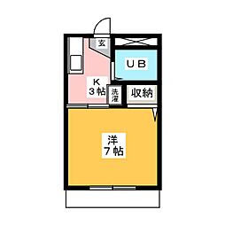 パティオ那古野 1Kの間取図画像