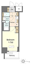 SHOKEN Residence名古屋 太閤通 1Kの間取図画像