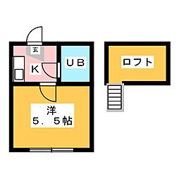 ベルトピア名古屋17 1Kの間取図画像