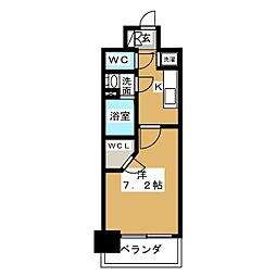 プレサンス名古屋グロウ 1Kの間取図画像