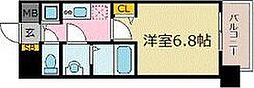 プレサンス名古屋ステーションフレア 1Kの間取図画像