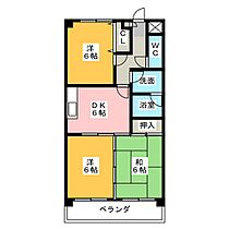 セジューネ　モネ  ｜ 愛知県名古屋市中川区富田町大字千音寺字間渡里（賃貸マンション3DK・2階・55.00㎡） その2