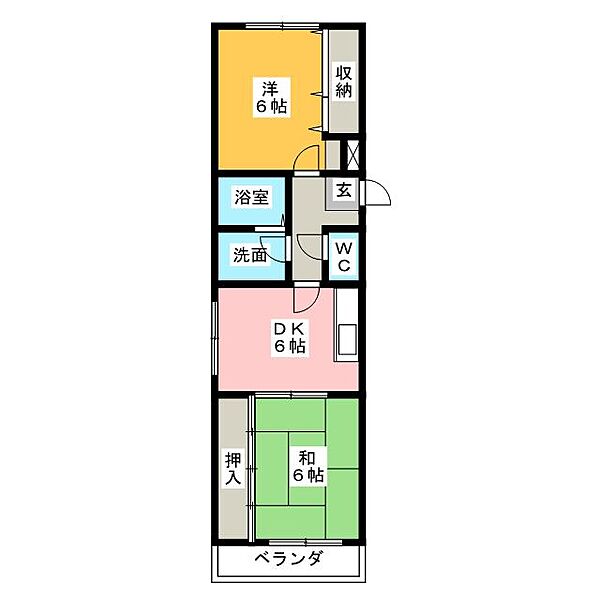 サンセール ｜愛知県名古屋市中川区戸田２丁目(賃貸マンション2DK・3階・48.42㎡)の写真 その2