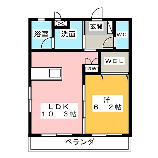 el mas alto（エルマスアルト） ｜愛知県名古屋市中川区助光３丁目(賃貸マンション1LDK・3階・40.88㎡)の写真 その2