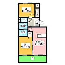 ファミールシミズ　Ｄ  ｜ 愛知県名古屋市中川区供米田３丁目（賃貸アパート2LDK・1階・49.21㎡） その2