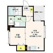 Camellia烏森（カメリア烏森） 202 ｜ 愛知県名古屋市中村区烏森町８丁目718（賃貸アパート1DK・2階・25.99㎡） その2