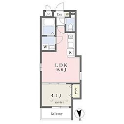 Ｃｈｅｒｉｍ並木 3階1LDKの間取り