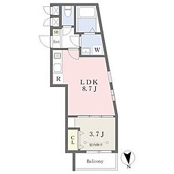 Ｃｈｅｒｉｍ並木 3階1LDKの間取り