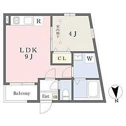 Ｃｈｅｒｉｍ並木 3階1LDKの間取り