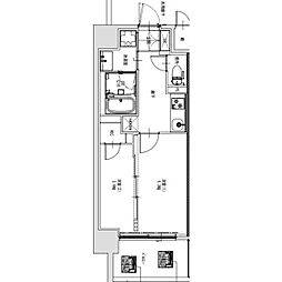 Ｓ−ＲＥＳＩＤＥＮＣＥ烏森ａｕｒｅａｔｅ（オリート） 3階2Kの間取り