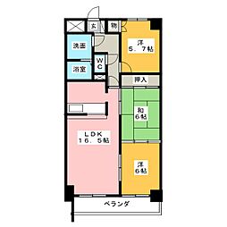 悠和苑 3LDKの間取図画像