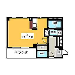 シームリー・ハウス ワンルームの間取図画像