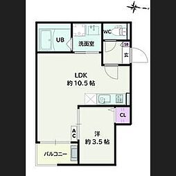 Jack harutaI 1LDKの間取図画像