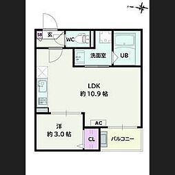 Jack harutaI 1LDKの間取図画像