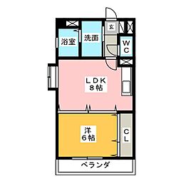 PLACEART 1LDKの間取図画像