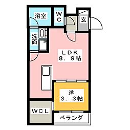 ファミリーステージ烏森 1LDKの間取図画像