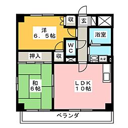 アルス黄金 2LDKの間取図画像