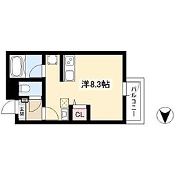 サクセス6 ワンルームの間取図画像