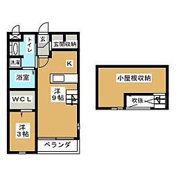 カサブランカF 1SKの間取図画像