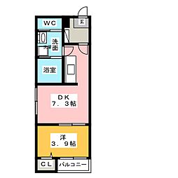 Okimihouse 1DKの間取図画像