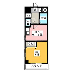 ウィスラー八田 1DKの間取図画像