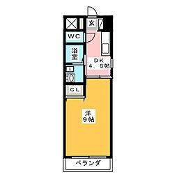 メゾン・ド・エトワール 1DKの間取図画像