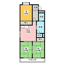 ベルシェ幸 3LDKの間取図画像