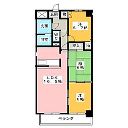 悠和苑 3LDKの間取図画像