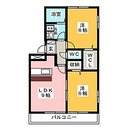 アウスレーゼ 2DKの間取図画像