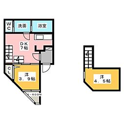 アークラルーチェ 1LDKの間取図画像