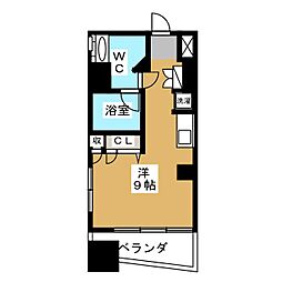 Chateau&Hotel Meieki-Minami 2n 7階ワンルームの間取り