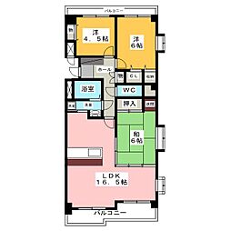 ライオンズマンション浅間町南 11階3LDKの間取り