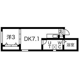 ＣＥＬＥＮＥＳＴ名駅西 3階1DKの間取り