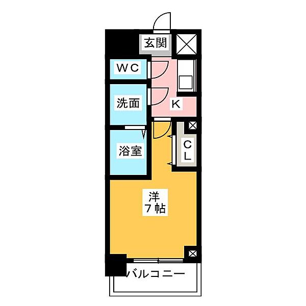 S-RESIDENCE名駅North ｜愛知県名古屋市西区則武新町３丁目(賃貸マンション1K・2階・24.24㎡)の写真 その2