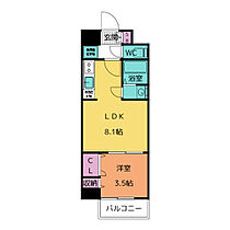 ファステート名古屋駅前アルティス 1206 ｜ 愛知県名古屋市中村区名駅南１丁目5-26（賃貸マンション1LDK・12階・29.89㎡） その2