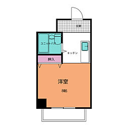 メゾン・ド・エトワール 4階ワンルームの間取り
