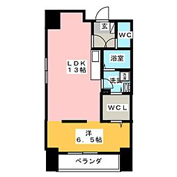 パークレジデンス丸の内駅前 8階1LDKの間取り