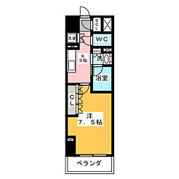 パークアクシス名駅南グランデ 1Kの間取図画像