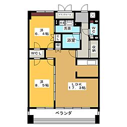 グラン・アベニュー名駅 2LDKの間取図画像