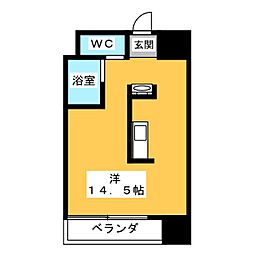 プリマヴェール名駅ノルテ 6階1Kの間取り