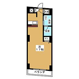 ＮＢＭ則武 5階ワンルームの間取り
