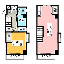 FELIZ　GATO 7階1LDKの間取り