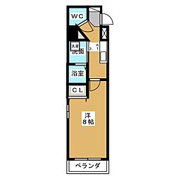 Uresidence名駅南 1Kの間取図画像