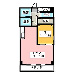 gracia名駅南 1LDKの間取図画像